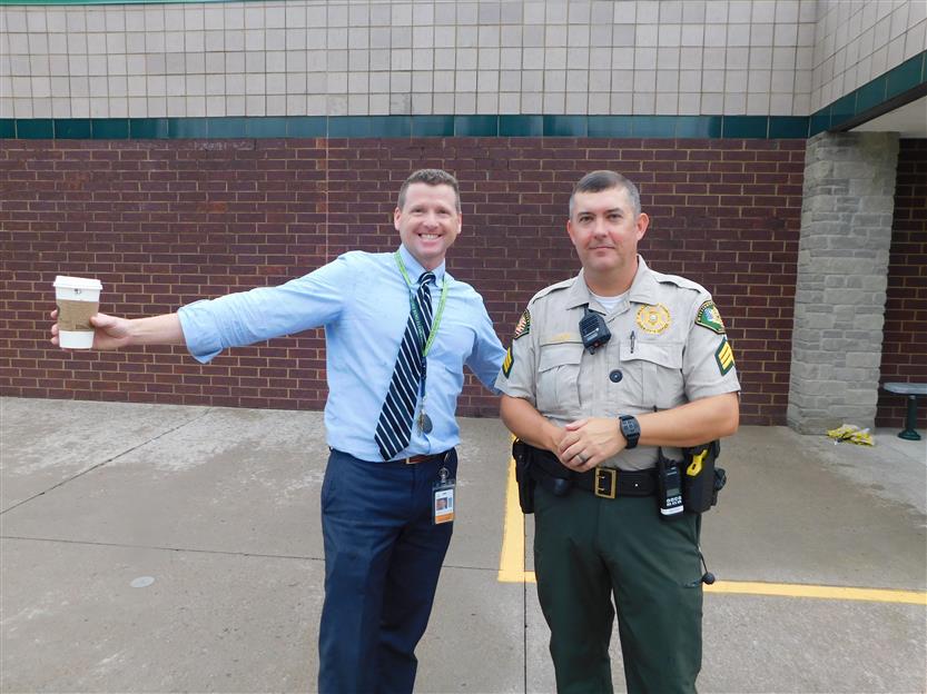 People smile on the first day of school